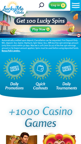 LuckyMe Slots Casino Mobil hemsida