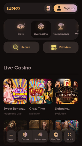 Live Dealers screenshot of Ludios Casino for Mobile
