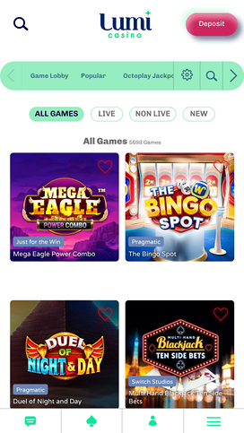 Lumi Casino Mobile Games