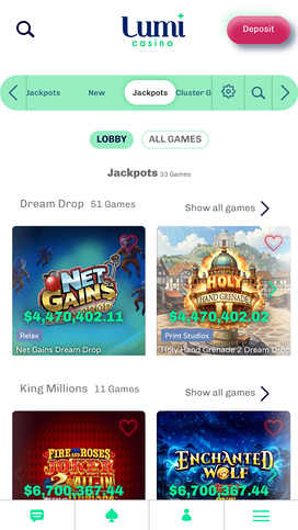 Lumi Casino Mobile Jackpot