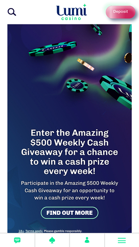 Lumi Casino Mobile Promotions