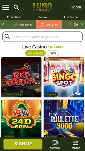 Lumo Casino Live Dealer
