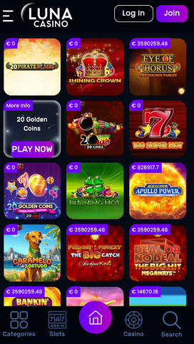 Luna Casino Mobile Jackpot