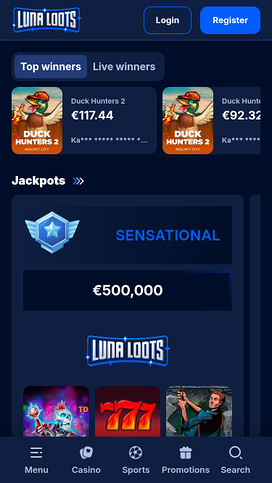 LunaLoots Casino Mobile Jackpot