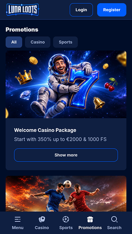 LunaLoots Casino Mobile Promotions