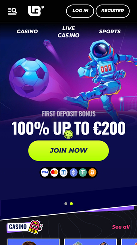 Lunubet Mobile Homepage