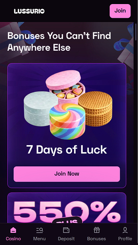 Lussurio Casino Mobile Promotions