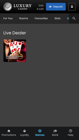 Luxury Casino Mobile Live Dealer