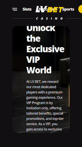 Programa VIP móvil del casino LV BET
