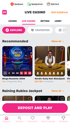 Lyllo Casino Mobil Live Dealer