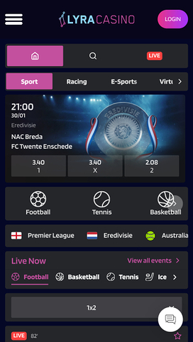 Lyra Casino Mobile Sports