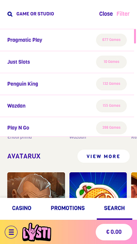 Lysti Casino Mobile Game Developers