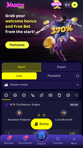 Deportes móviles de Magic Casino