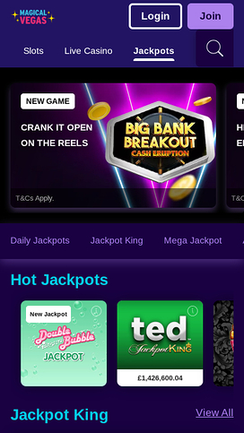 Magical Vegas Casino Mobile Jackpot