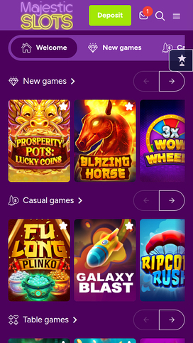 Majestic Slots Casino Mobile Games