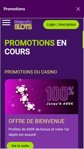 Majestic Slots Casino Mobile Promotions