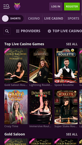 Malina Casino Mobile live dealer