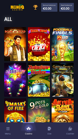 Mango Casino Mobile Games