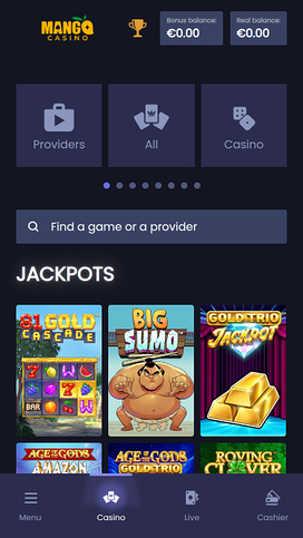 Mango Casino Mobile jackpot