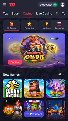 Juegos móviles del casino MarathonBet