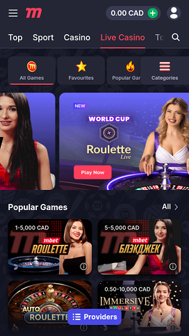 Casino móvil MarathonBet Crupier en vivo