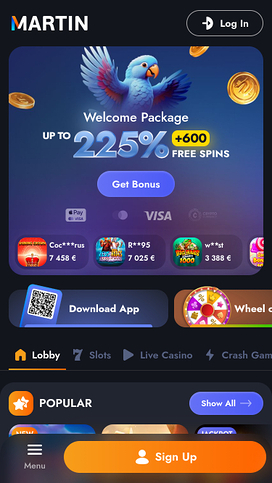 Martin Casino Homepage Mobile
