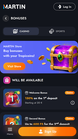 Martin Casino Promotions Mobile