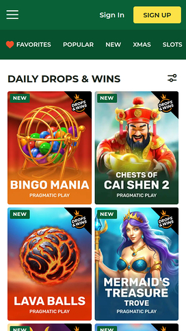 Mason Slots Casino Mobile Drops and Wins