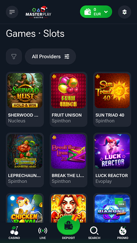 Masterplay Casino Mobile Games