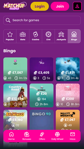 Matchup Casino Mobile bingo