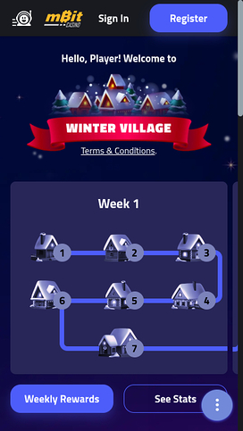 mBit Casino Mobile Winter Village