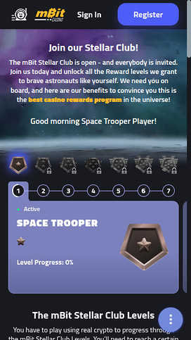 mBit Casino Mobile VIP Program