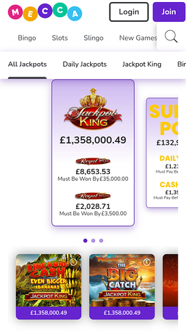 Mecca Bingo Casino Mobile Jackpot