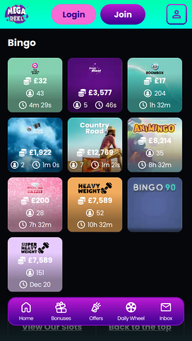 Mega Reel Casino Mobile Bingo