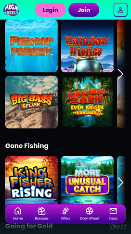 Mega Reel Casino Mobile Games