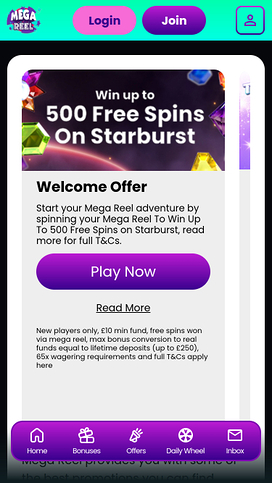 Mega Reel Casino Mobile Promotions