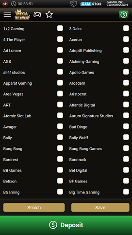 Mega Riches Casino Mobile Game Developers