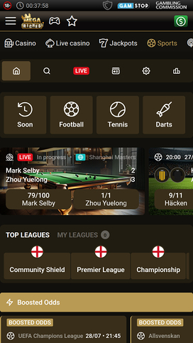 Mega Riches Casino Desktop Sports