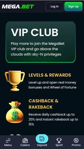 MegaBet Casino Mobile VIP Program