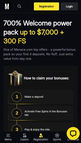 Menace Casino Promotions Mobile