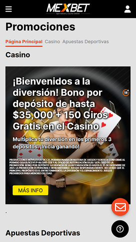 Mexbet Casino Mobile Promotions