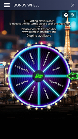 Miami Dice Casino Mobile Bonus Wheel