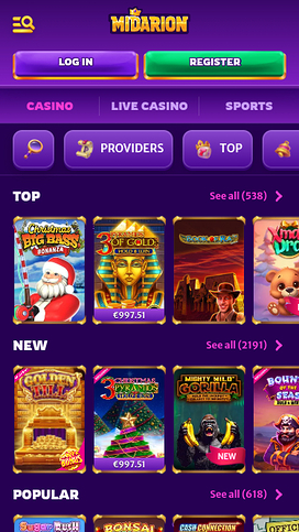 Midarion Casino Games Mobile