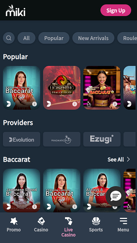 Miki Casino Live Dealer