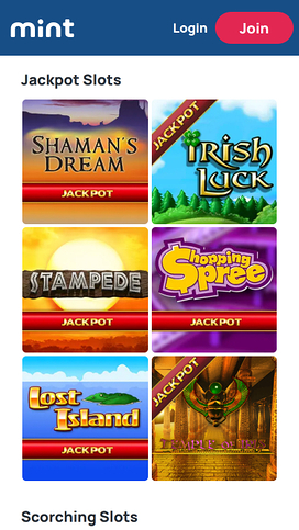 Mint Bingo Casino Mobile jackpot