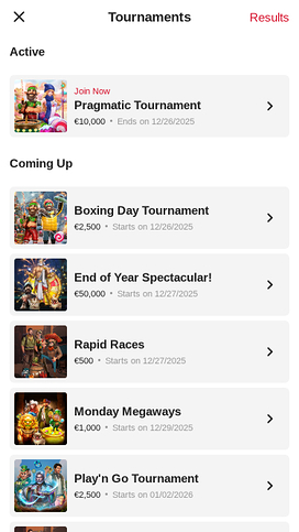 MobileSpin Casino Mobile Tournaments