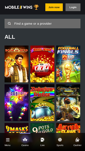 MobileWins Casino Mobile Games