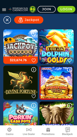Mohegan Sun Casino Mobile Jackpot