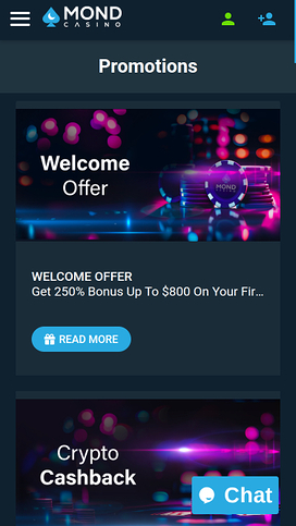 Mond Casino Desktop Promotions