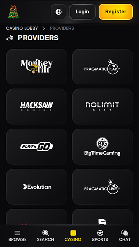 Monkey Tilt Casino Mobile Game Developers